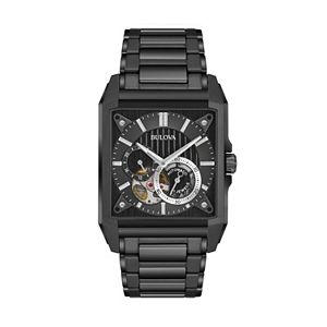 Bulova Men's Ion-Plated Stainless Steel Automatic Skeleton Watch - 98A180