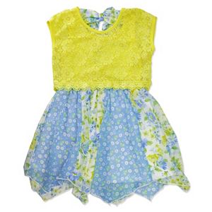 Girls 4-6x Nanette Lace Overlay Printed Dress