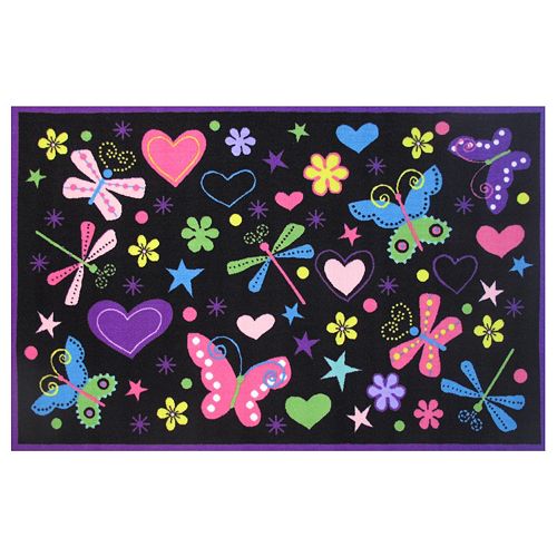 Fun Rugs Fun Time Exotic Nature Butterflies Rug