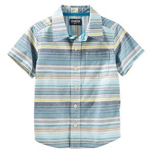 Boys 4-8 OshKosh B'gosh® Striped Short-Sleeved Button-Front Shirt