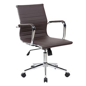Techni Mobili Modern Faux-Leather Executive Desk Chair