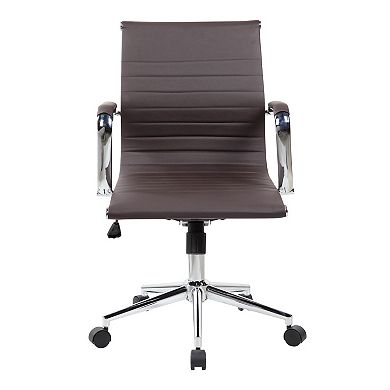 Techni Mobili Modern Faux-Leather Executive Desk Chair