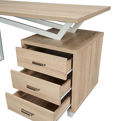 Techni Mobili Modern 3-Drawer Desk