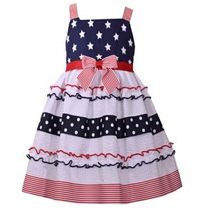 Girls 4-6x Bonnie Jean Americana Sleeveless Stars & Stripes Sundress