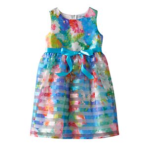 Girls 4-6x Emerald Sundae Organza Burnout Floral Dress