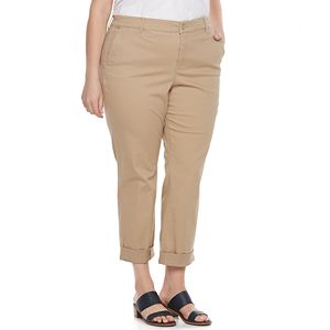 Plus Size Gloria Vanderbilt Rowan Roll-Up Capris
