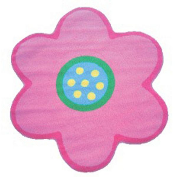 Fun Rugs Fun Time Shape Light Pink Poppy Rug - 3'3'' x 3'3''