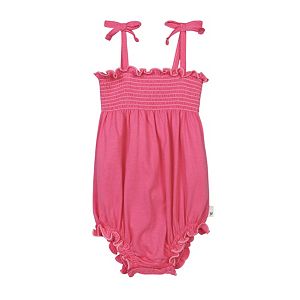 Baby Girl Burt's Bees Baby Organic Smocked Sunsuit