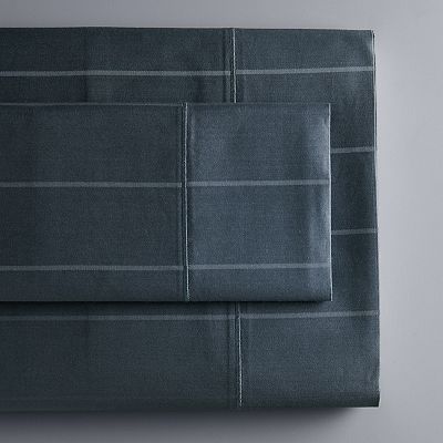 Indigo Stripe King Simply Vera Vera Wang Pima Cotton 600 Thread Count Sheet Set