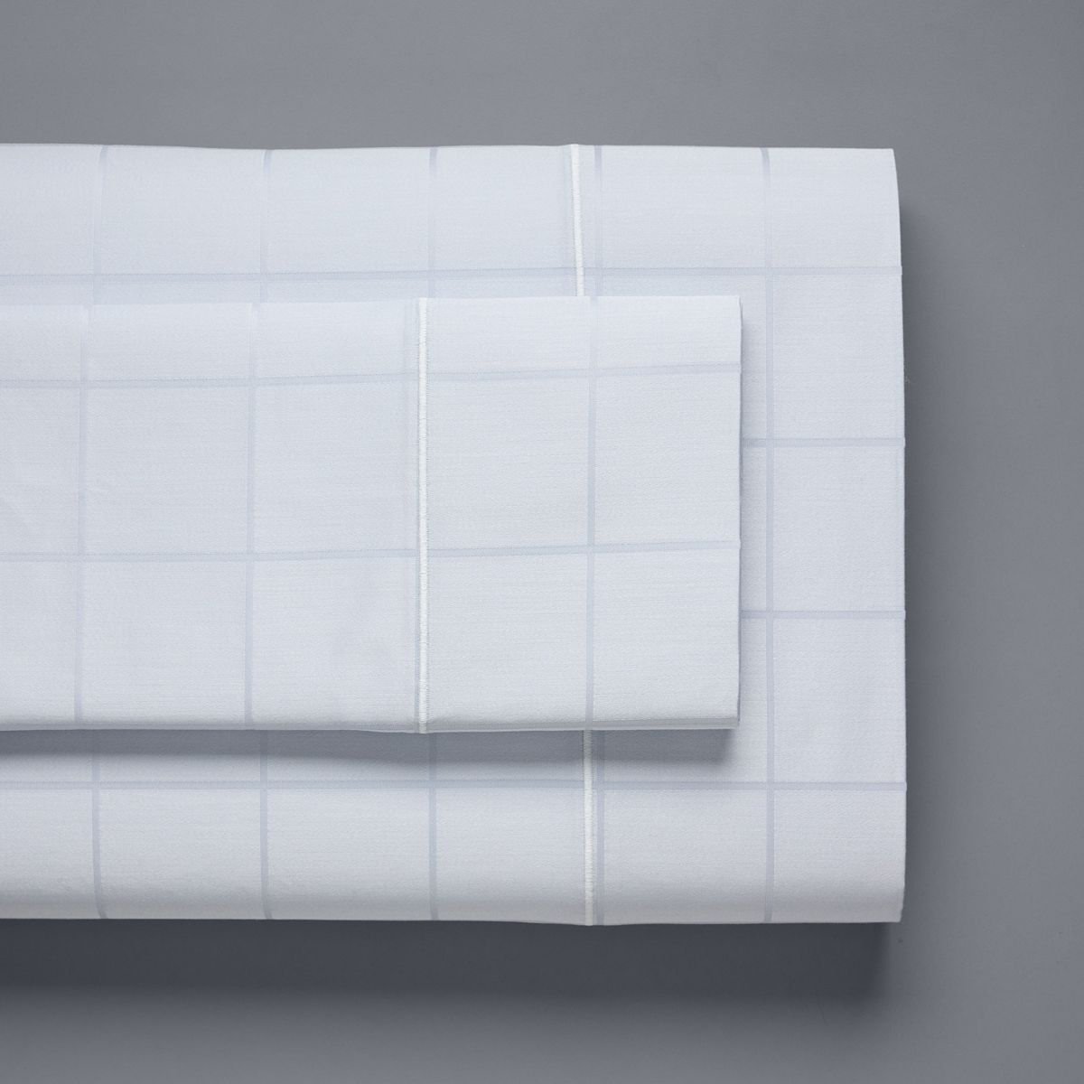 Simply Vera Vera Wang Pima Cotton 600 Thread Count Sheet Set with Pillowcases - Skywriting Plaid, FULL SET