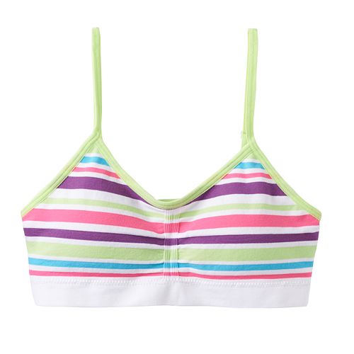 Girls 716 Maidenform Stripe Seamless Crop Bra