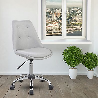 Techni Mobili Tufted Armless Desk Chair