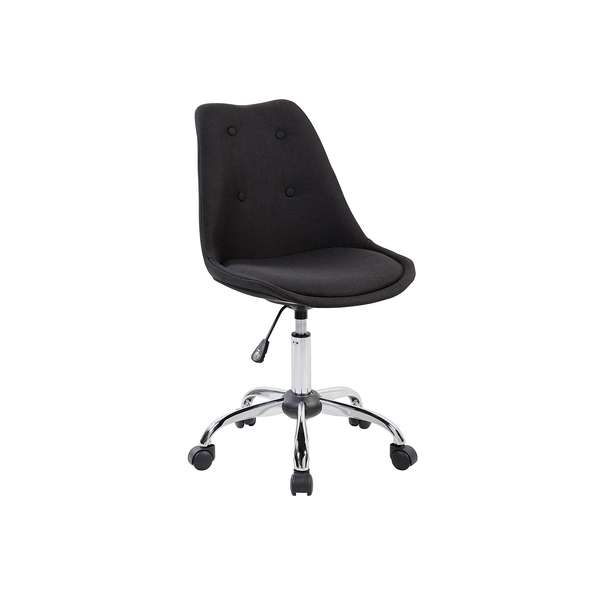 Techni Mobili Tufted Armless Desk Chair, Black