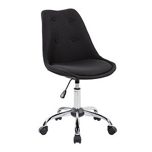 Techni Mobili Tufted Armless Desk Chair