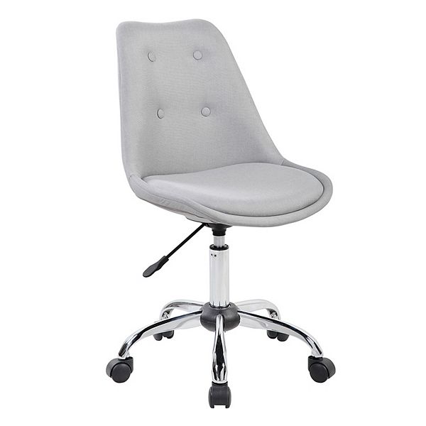 Techni Mobili Tufted Armless Desk Chair, Armless Desk Chair