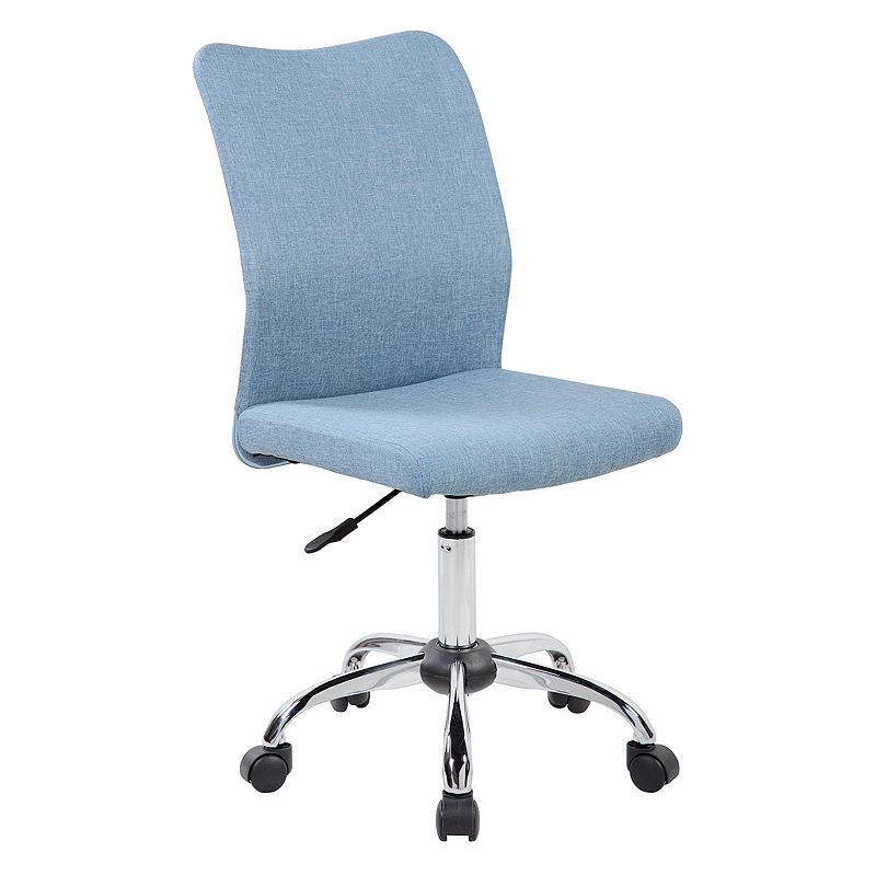 Techni Mobili Modern Armless Desk Chair, Blue