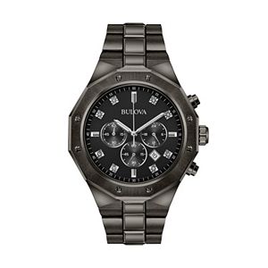 Bulova Men's Diamond Ion-Plated Stainless Steel Chronograph Watch - 98D142