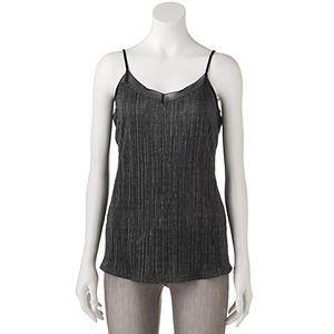 Women's Jennifer Lopez Metallic Ribbed Tank