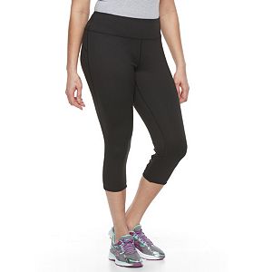 Plus Size Tek Gear® Lattice-Back Capri Leggings