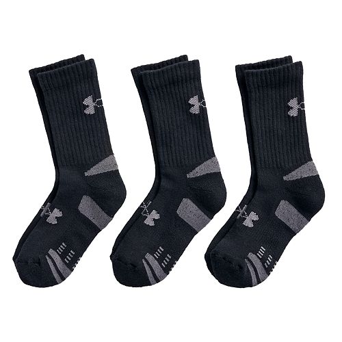 Boys Under Armour 3Pack HeatGear Crew Socks