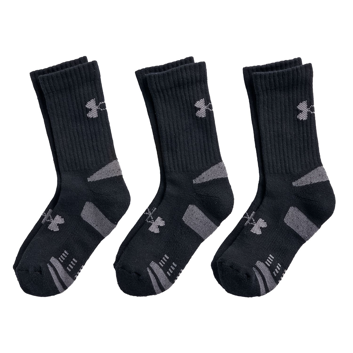 Photo 1 of Boys Under Armour 3-Pack HeatGear Crew Socks