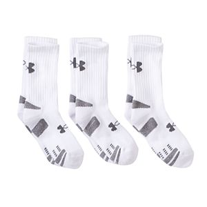 Boys Under Armour 3-Pack HeatGear Crew Socks