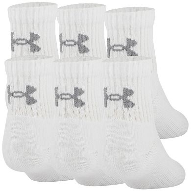 Kids Under Armour 6-Pack Quarter-Crew Socks