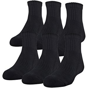 Boys Under Armour 6-Pack Quarter-Crew Socks