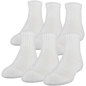 Boys Under Armour 6-Pack Quarter-Crew Socks