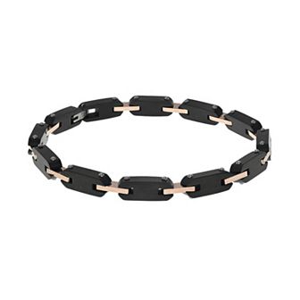 LYNX Men's Tri Tone Stainless Steel Bracelet