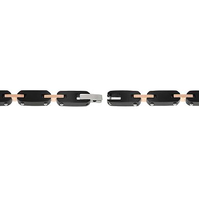 LYNX Men's Tri Tone Stainless Steel Bracelet