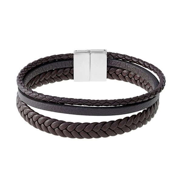 Lynx Men's Braided Leather Bracelet