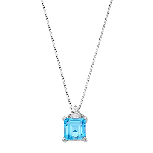 sterling silver jewellery york Delicate Gold Tone Box Chain Necklace With  Faceted Blue Crystal Pendant (M278)B) Sterling silver jewellery range of  Fashion and costume and body jewellery.