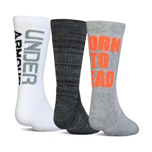 Boys Under Armour 3-Pack Crew Socks