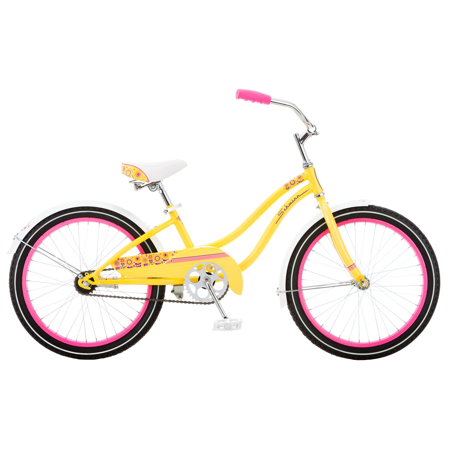 yellow beach cruiser bike