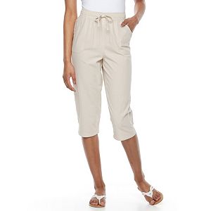Petite Gloria Vanderbilt Marjorie Printed Sheeting Capris