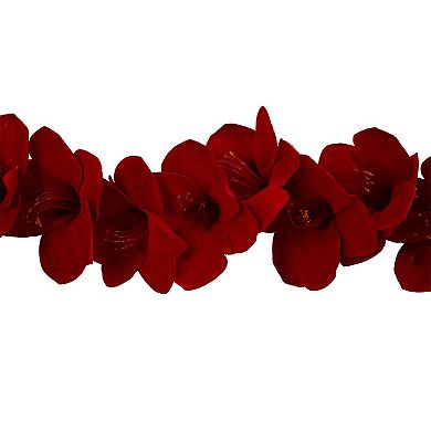 nearly natural Artificial 5-ft. Amaryllis Silk Garland