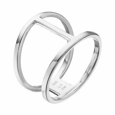 PRIMROSE Sterling Silver Openwork Geometric Ring