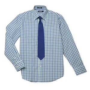 Boys 8-20 Chaps Plaid Shirt & Tie Set