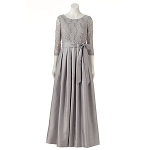 Women's Jessica Howard Pleated Lace Evening Gown