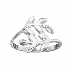 PRIMROSE Sterling Silver Leaf Bypass Ring
