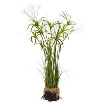nearly natural Papyrus Plant Artificial Arrangement