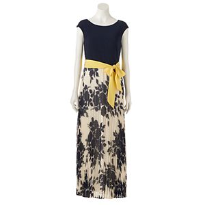 Women's Jessica Howard Pleated Floral Maxi Dress