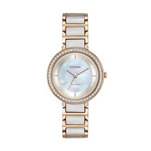 Citizen Eco-Drive Women's Paradex Crystal Two Tone Stainless Steel Watch - EM0483-89D