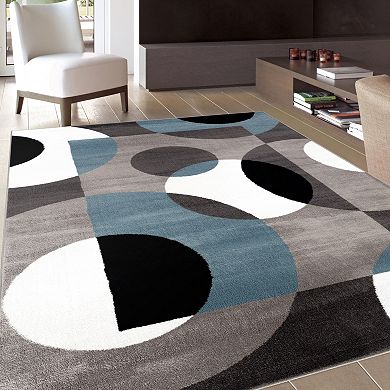 World Rug Gallery Alpine Modern Circles Rug