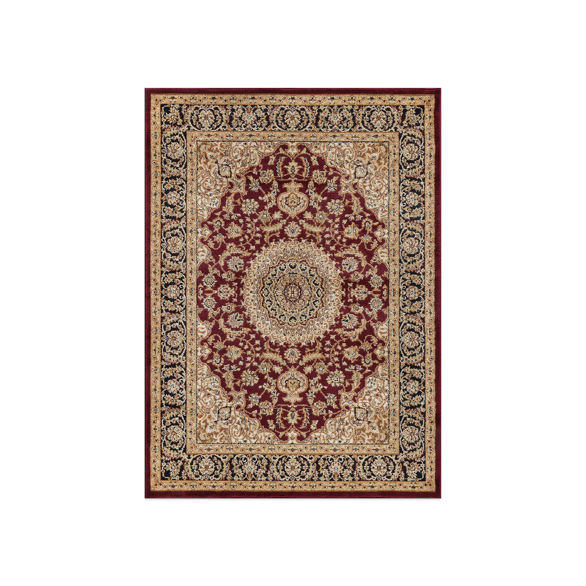 World Rug Gallery Alpine Traditional Framed Floral Rug, Red