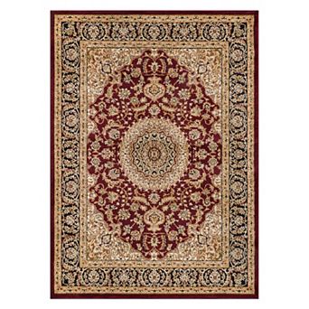 World Rug Gallery Alpine Traditional Framed Floral Rug