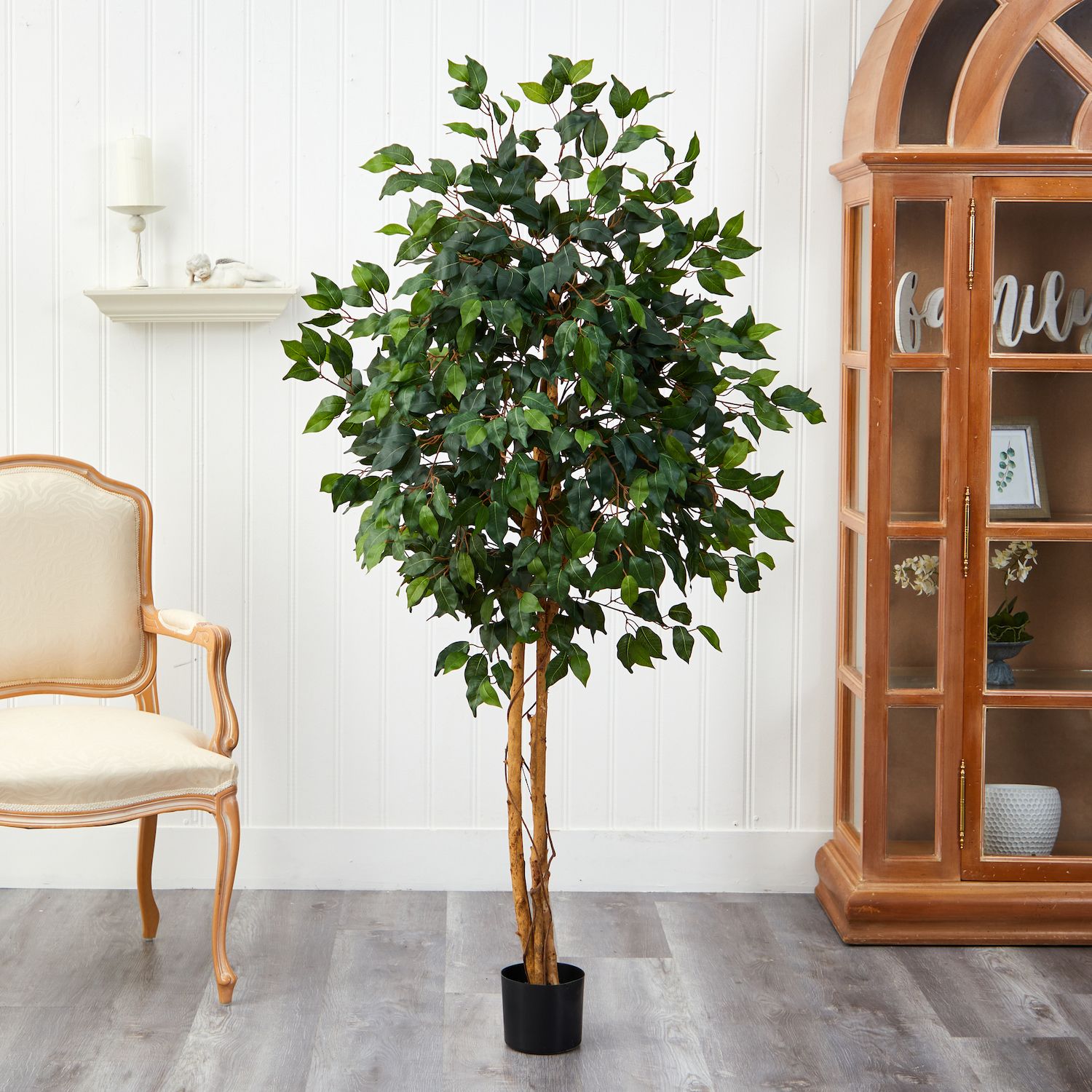 Silk Ficus Tree, 5-Feet - Thumbnail 4