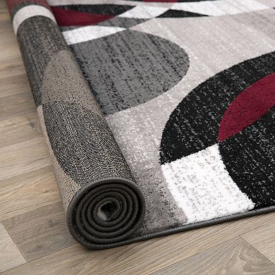 World Rug Gallery Alpine Contemporary Modern Circles Rug
