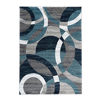 World Rug Gallery Alpine Contemporary Modern Circles Rug